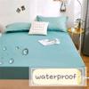 100% водонепроницаемая простыня на резинке с эластичной лентой однотонный чехол для матраса для односпальной двуспальной кровати размера «king-size» 140/150/160/180x200