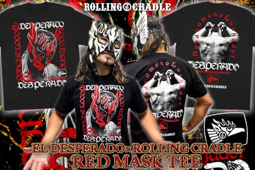 Новая футболка New Japan Pro-Wrestling El Desperado x ROLLING CRADLE КРАСНАЯ МАСКА, Размер M, 6012102639