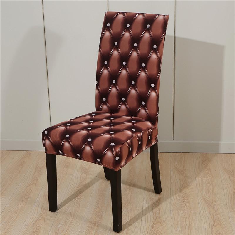 1 шт. Геометрический чехол на обеденный стул Спандекс Эластичный чехол на стул Чехол Стрейч Чехол на сиденье Для дома Эль Банкет Гостиная