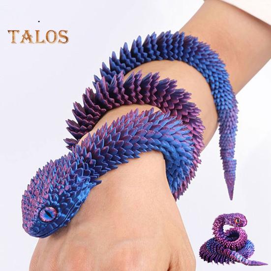 Художественная 3D-печатная фигурка змеи с подвижными суставами для украшения дома