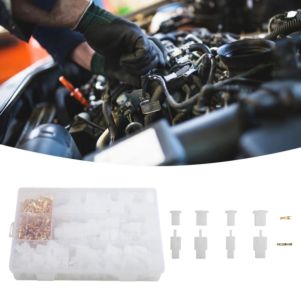 380 PCS Auto Wire Connector Housing Terminal 2 3 4 6Pin Crimp Cable Terminal  Car Repair Tool Accessories