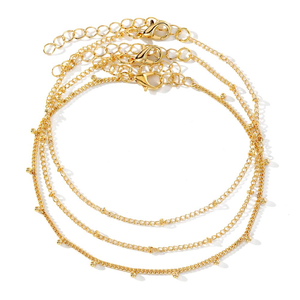 Круглый браслет-цепочка из бисера, набор из 3 браслетов-цепочек в богемном стиле, женские сексуальные аксессуары, роскошный кулон, подарочные аксессуары, пляжный ножной браслет