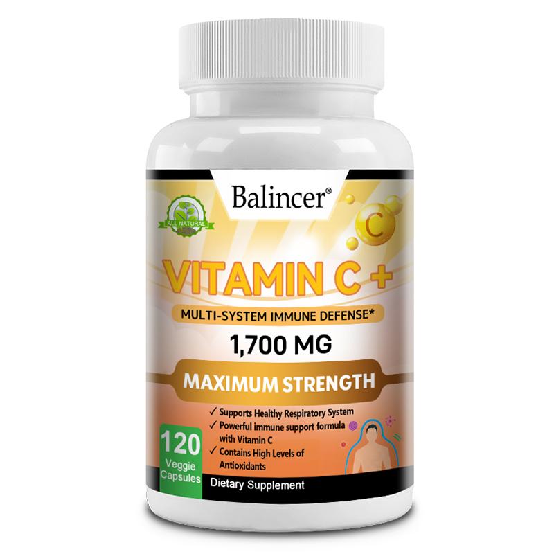Vitamin C D3 Dietary Supplement, With Zinc, Ginger Root, 120 Capsules Per Bottle