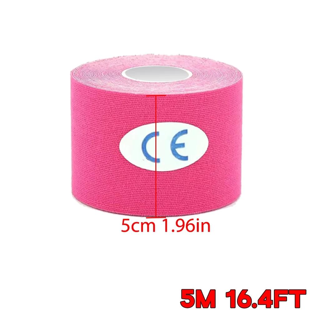 Прочный и безопасный спортивный кинезио тейп для мышц, эластичный пластырь для снятия боли в коленях, растяжений, спортивные наклейки для восстановления, фитнес-бандажи