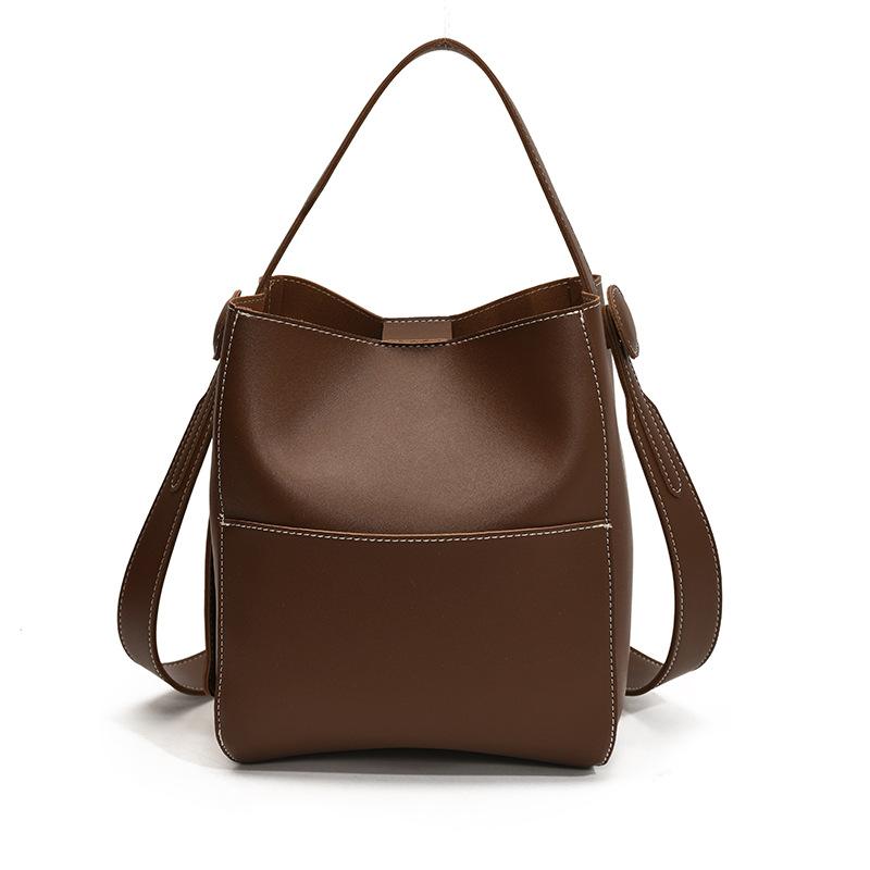 Bag New Autumn Trend Bucket Bag Texture Large Capacity Portable Messenger Bag Shoulder Bag Women