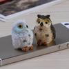 Mini Owl Statue Resin Hand Painted Owl Ornament Miniature Animal Figurine
