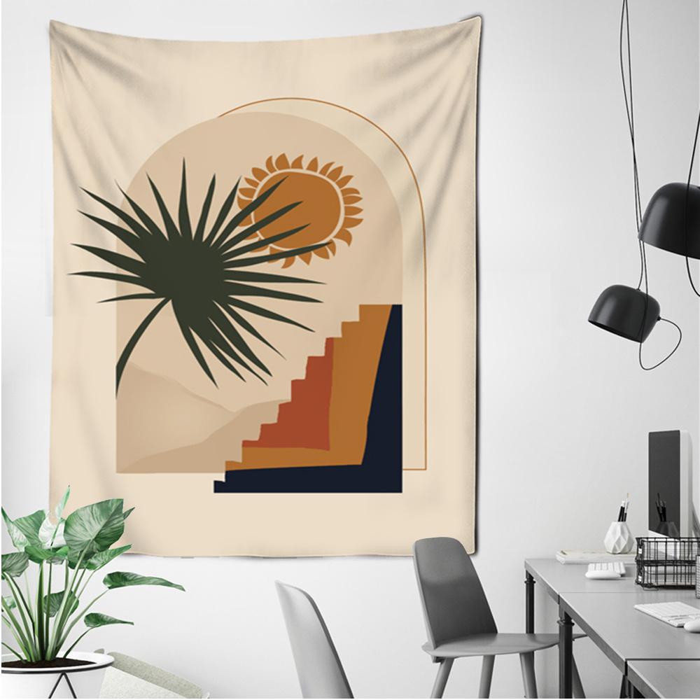 Японский гобелен с природными пейзажами, горный настенный гобелен, гобелен в стиле хиппи