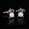 1 Pair Men Cufflinks Drum Shape Fade-Resistant Alloy Cufflinks Casual Formal Wear Banquet Attire Accessories