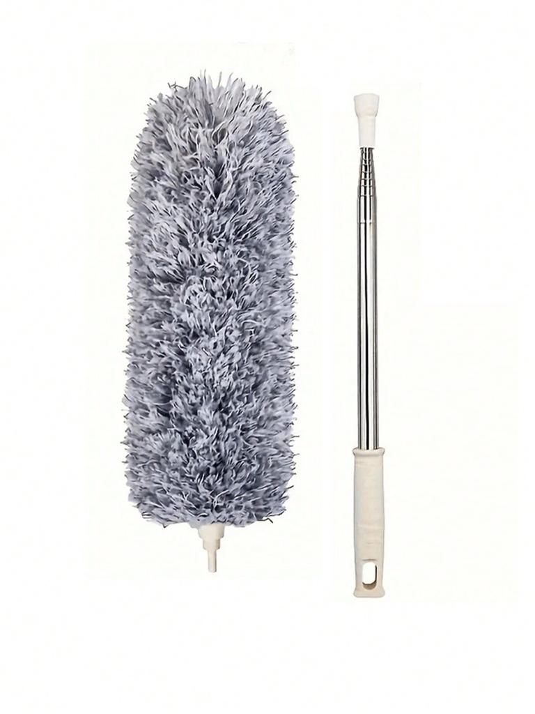 Multifunctional retractable duster with bendable head - reusable and washable for high ceilings, furniture and car cleaning