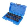 13Piece Multifunctional Impact Bolt Nut Remover Set Nut Extractor Socket Bolt Remover Tool with Storage Box 6.35-19mm