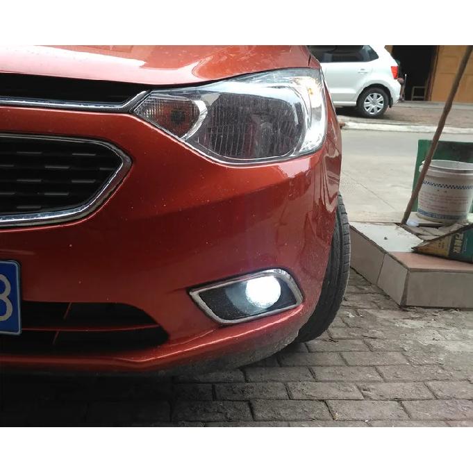1 Pair Car Front Fog Lamp Light Molding Rings Trim Cover Car Accessories For Chevrolet Sail 3 LOVA RV Fog Lamp Frame Protection