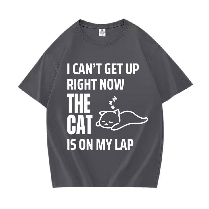 Popluar Letters Print Cat Meme Graphics T Shirt Women Cotton Short Sleeve Tshirt Daily High Quality Harajuku Casual Cozy Tshrit