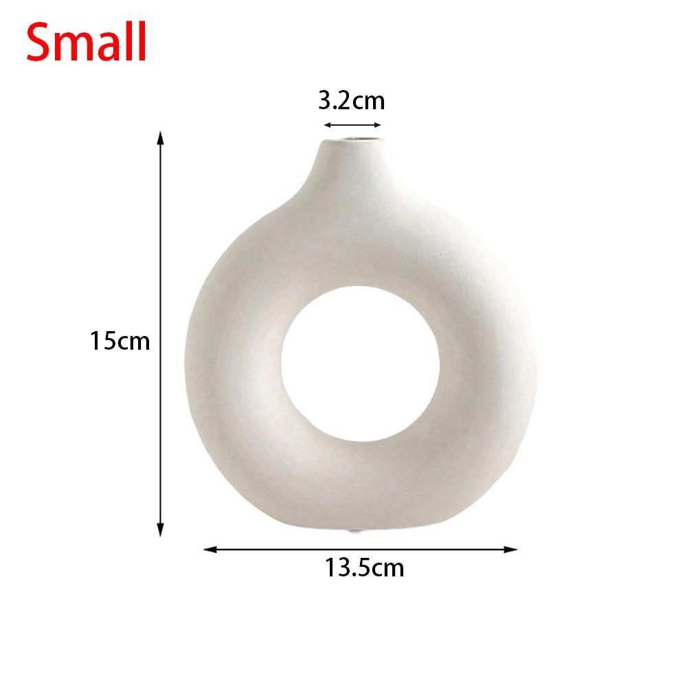1Pcs Imitation Ceramic Plastic Vase Nordic Style Flower Pot Home Decorations Ornaments Living Room