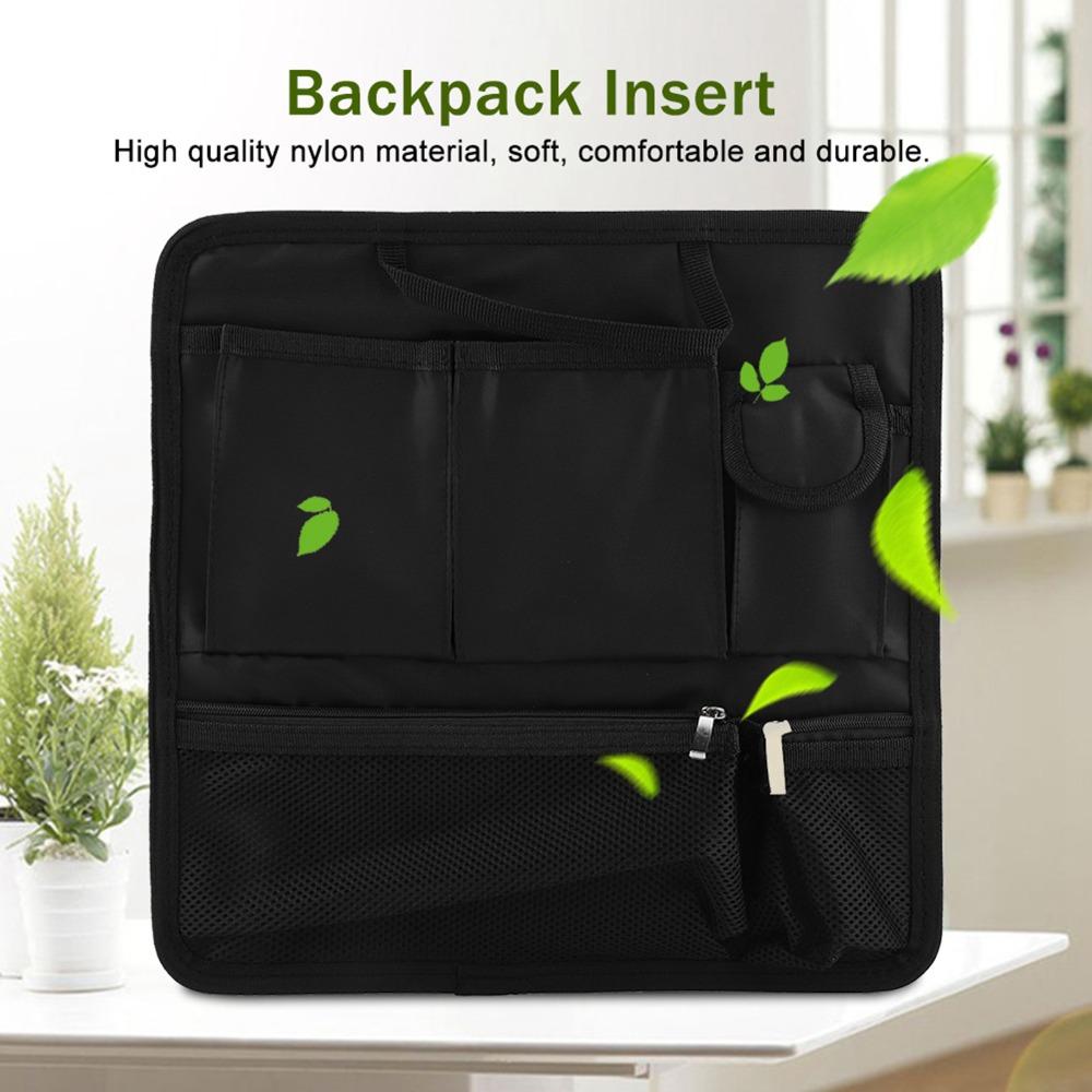 Mesh Pouch Backpack Insert Multi-Pocket Portable Bag Organizer Bag Shoulder Organizer Travel Use