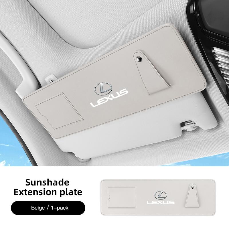 Car Sun Visor Extension Panel For Lexus Fsport IS250 Ct200h ES300h Anti-glare UV Sun Shield Card Holder Glasses Holder keychain IS4