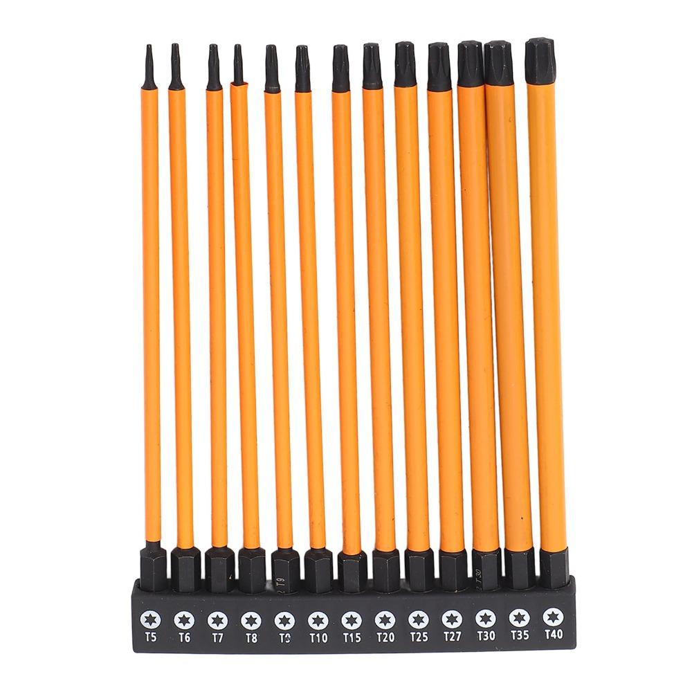 13pcs Magnetic Head Impact Driver Bit Set S2 Alloy Steel Hex Shank Bit Set Power Tool Accessories