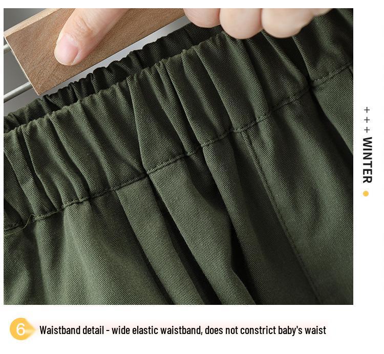 Детский уличный стиль осенний костюм-двойка: Свободная рубашка с длинным рукавом и брюки (Тенденция 2025 года)