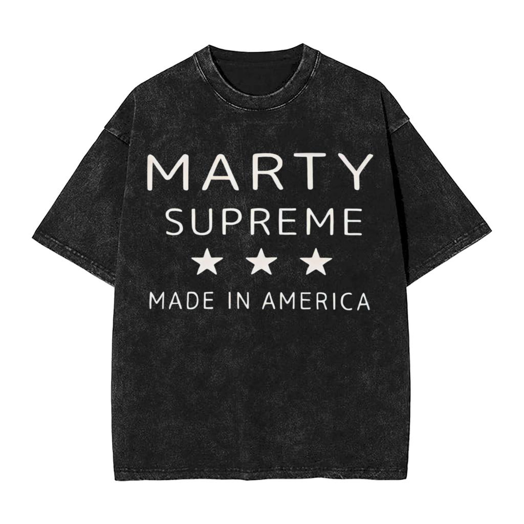 Marty Supreme Table Tennis Vintage Washed Tshirts For Men Women 100Cotton Top Tee Funny Oneck Short Sleeve