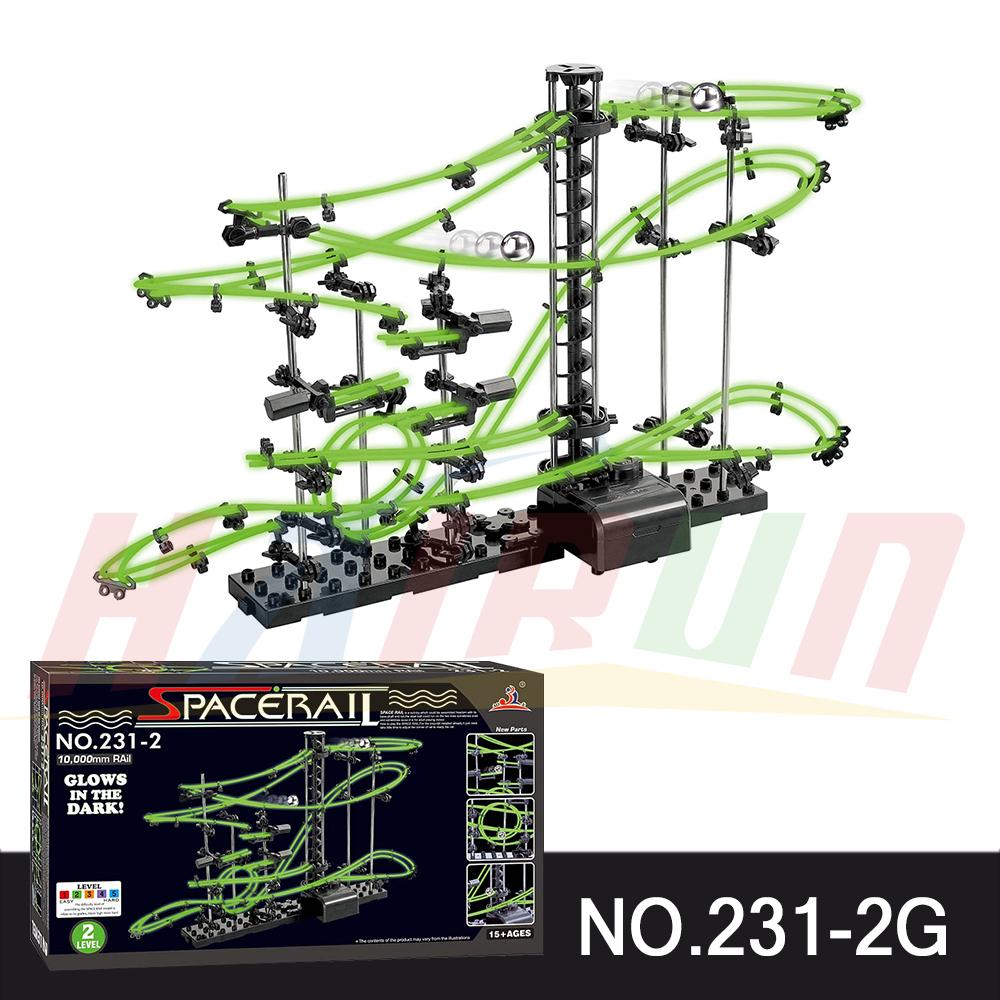 193/343/488 шт. светящийся электрический интеллект гоночный мяч здание мраморный пластик американские горки рельс уровень 1-9 трек игрушка