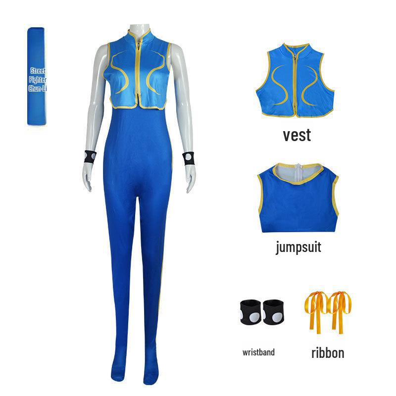 Костюм для косплея Chun-Li на Хэллоуин – наряд Street Fighter 6 Stage