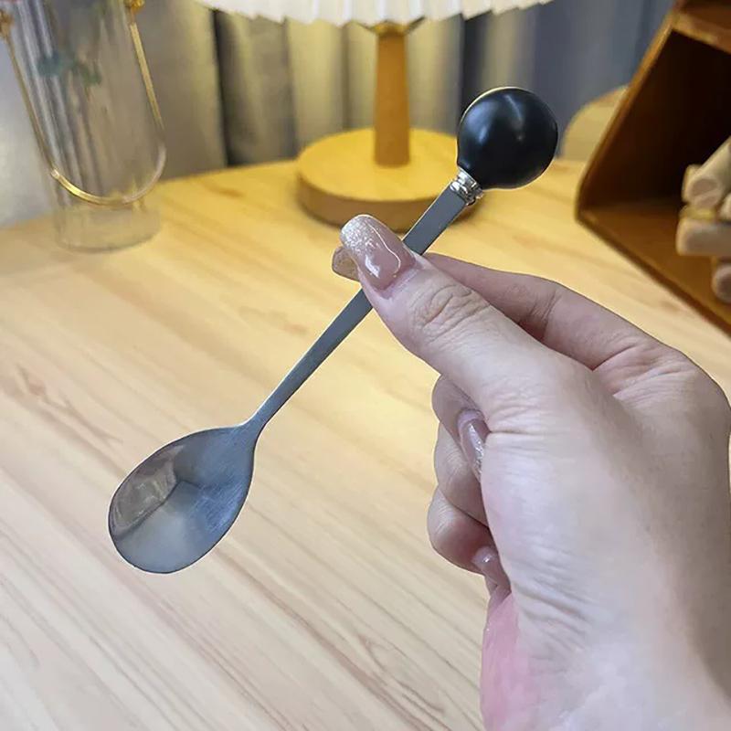 Ложка из нержавеющей стали, симпатичная кофейная ложка для мороженого, десерта, чая, ложка для размешивания, для пикника, кухонные принадлежности