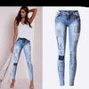 Women Fashion Holes Jeans Low Waist Demin Pants Plus Size
