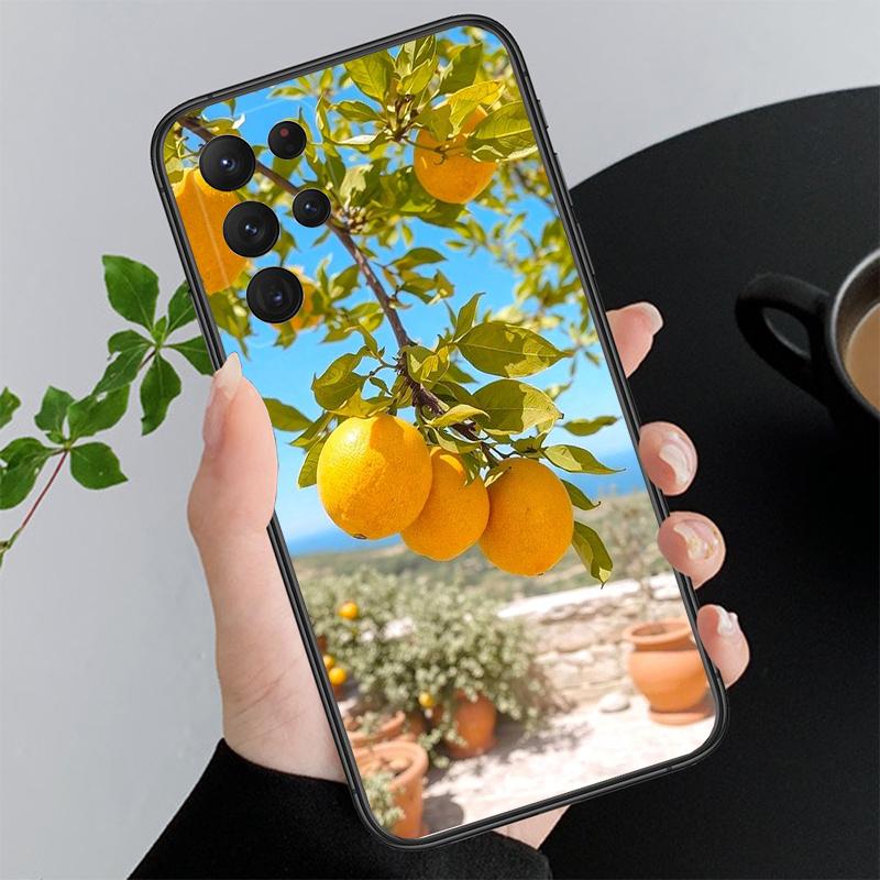 Летний Фруктовый Лимонный Чехол Для Телефона Samsung Galaxy S25 S24 S23 S22 S21 Ultra S24 S23 S22 S21 S25 Plus S24 S20 FE