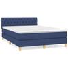 VidaXL Divan Bed with Mattress Blue 140x190 Cm Fabric 3140855