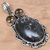 Подвеска Turtella Jasper Smoky Gemstone ко Дню святого Валентина, серебряное украшение 2,25 дюйма
