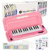 KC Kyoritz Melody Piano 32 Keys Melody Harmonica Pink Name Label P3001-32K/PK (Do-Re-Mi Labels, Cloth, Included)