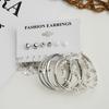 Simple Basic Alloy Earrings Set Creative Retro Card Earrings Earrings Set