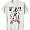 2026 Новая мужская и женская хлопковая футболка рок-группы Nirvana в стиле хип-хоп, мужская и женская, оверсайз, Y2K, повседневная, свободная, для улицы, на открытом воздухе