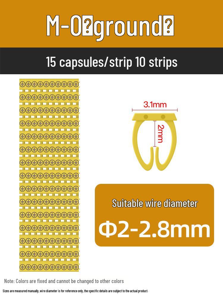 Цветные маркерные гильзы для проводов - Защелкивающиеся номерные трубки-идентификаторы для кабелей