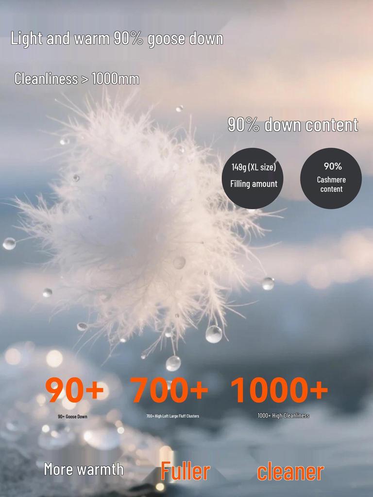 Мужская пуховая куртка оверсайз на 90% из гусиного пуха - Высокий объем и усиленное тепло