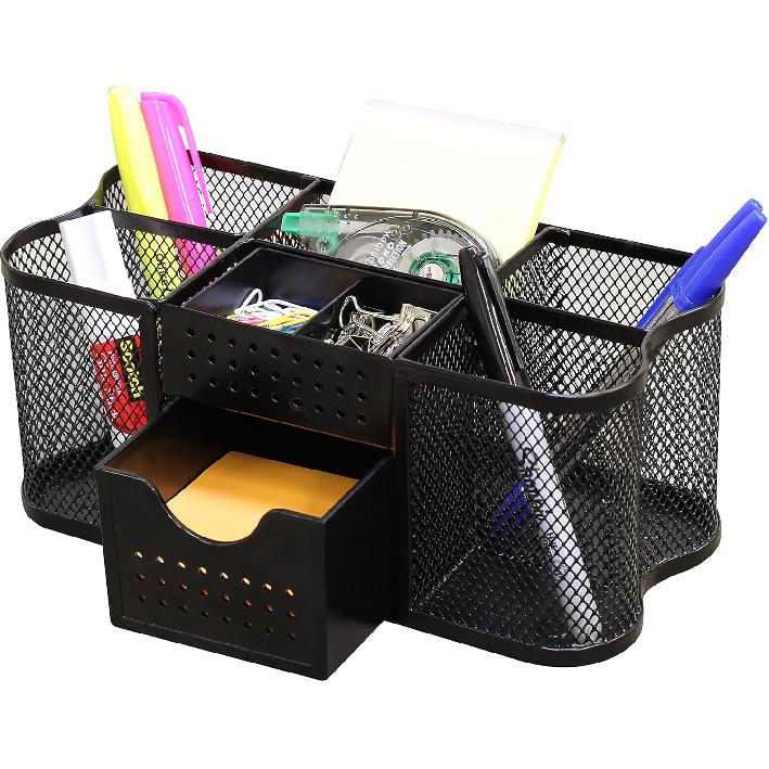 Deco Brothers Desk Organizers Pen Holder Office Caddy Storage, Black