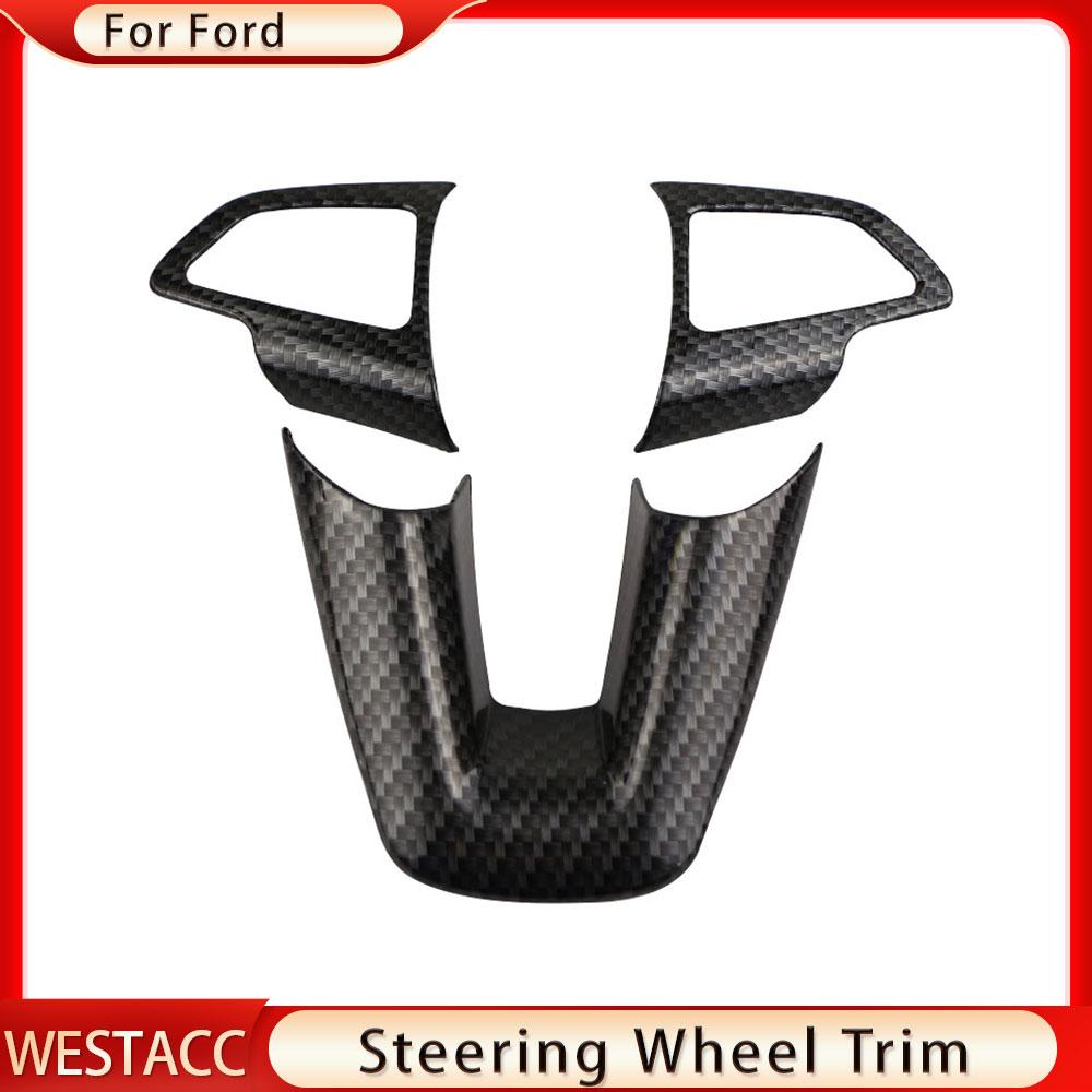 Наклейка на рулевое колесо из углеродного волокна для Ford Ecosport 2018-2022 Focus 3 MK3 2015-2018