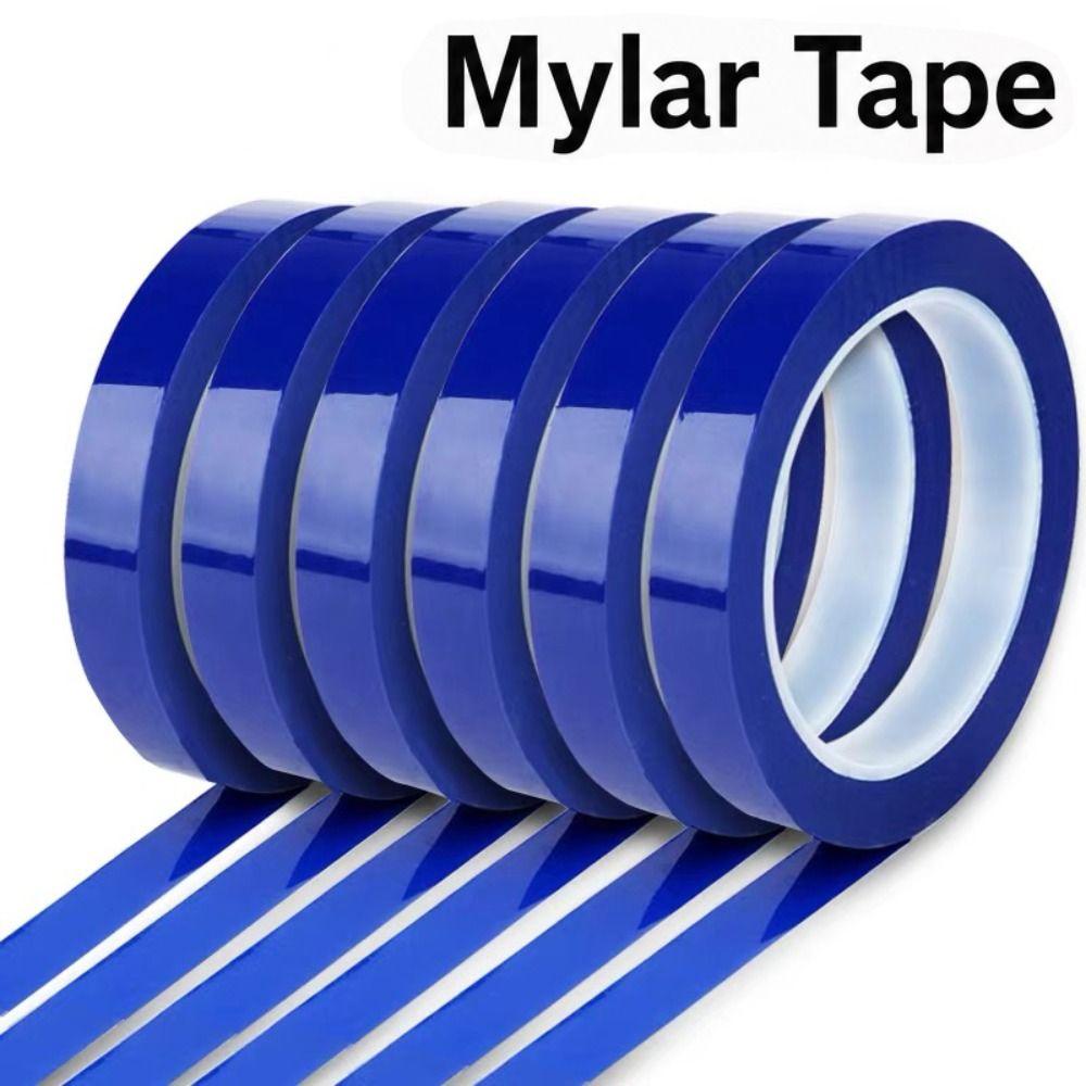3/5/8/10mm Width Coding Tape 66 Meters Mylar Tape Heat Resist Whiteboard Tape