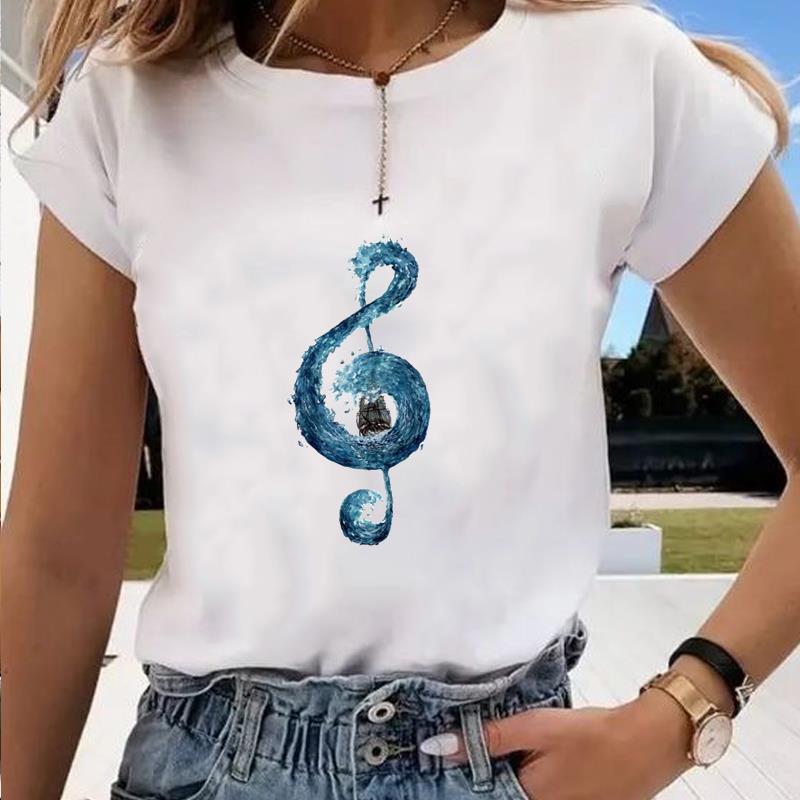 Asian Size-Print Graphic Tee Butterfly Style Trend 90s Casual Women's Clothing Summer Top Ladies Female T Fashion Short Sleeve T-shirt