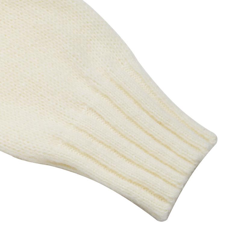 Осенний однотонный простой высококачественный повседневный вязаный свитер с круглым вырезом и длинными рукавами, ажурный европейско-американский женский свитер