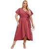 Women’s Plus Size Dresses A Line V Neck Cardigan Lace Up Oversized Casual Midi Dress Summer Holiday Work Party Night Going Out Wear