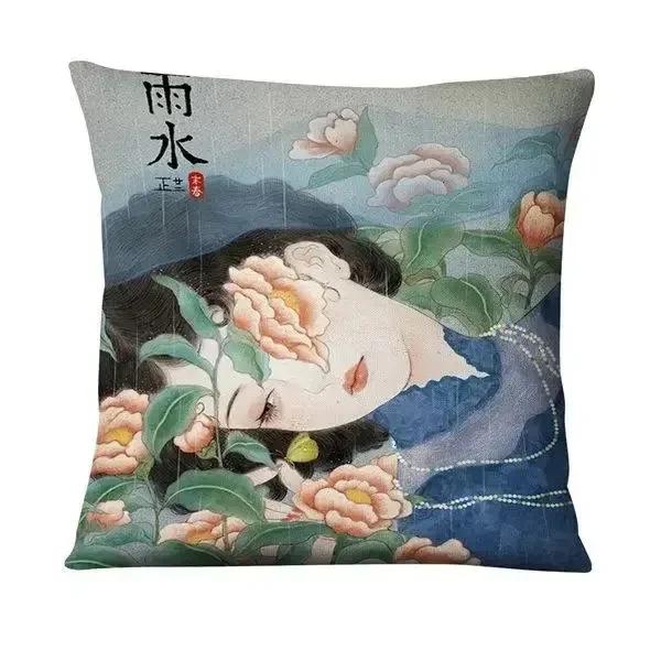 Neoclassical Girl Art Print Decorative Throw Pillow Cover Home Decor Bedroom Room Living Room Sofa Cushion Cover