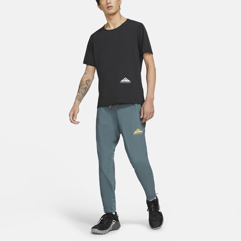 Nike Свободная спортивная футболка с сетчатой вставкой с коротким рукавом, мужские топы, черные CZ9051-010