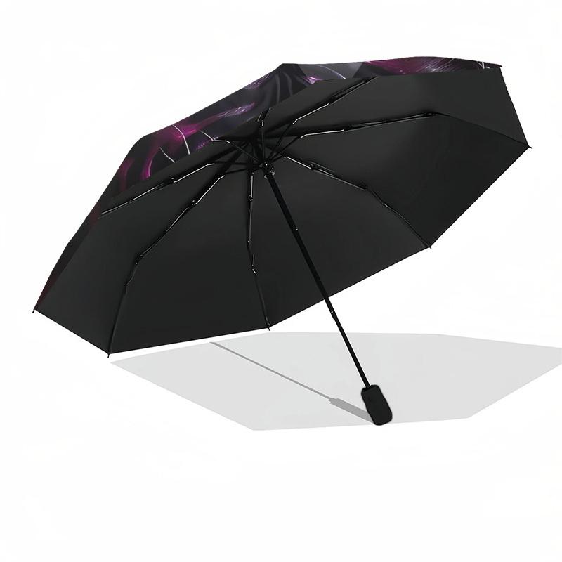 1pc Tiger Face Automatic Open/Close Umbrella, Folding Compact Umbrella with Lightweight Design for Women/Men yy251011059