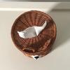 Коробка для салфеток, привлекательная прочная конструкция, держатель для салфеток в виде милого медведя из ротанга, настольное украшение для дома