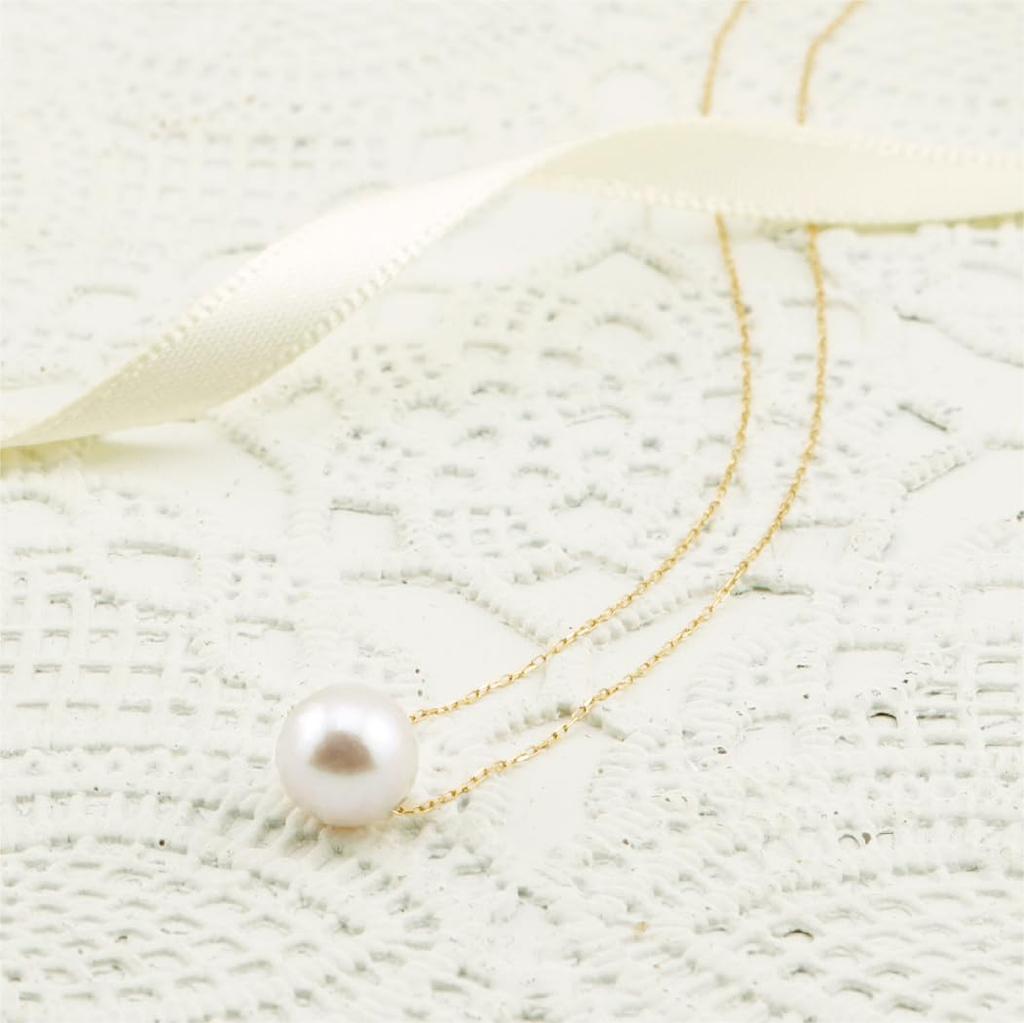 Ожерелье из жемчуга K18 Akoya, 18-каратное ожерелье из золота, одинарное, 7 мм [Hana Kirari] 7,0 мм / (18K)