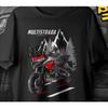 20212024 Модели Италия Multistrada V4 Мотоцикл Футболка 100% Хлопок Круглый вырез Короткий рукав Летняя Повседневная Мужская футболка Байкер Уличная одежда