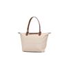 Longchamp Le Pliage 28 Сумка-тоут 'Пельмень' на молнии с кнопкой, с длинными ручками, женская, цвет бумаги 2605089P71