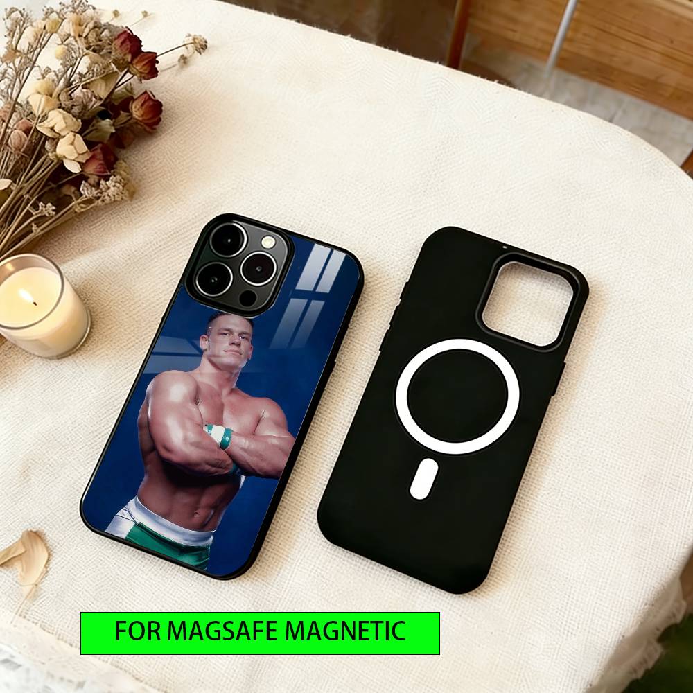 Чехол для телефона рестлера Джона Сины для iPhone17,16,15,14,13,12,11 Plus,Pro Магнитный для Magsafe Беспроводной зарядки