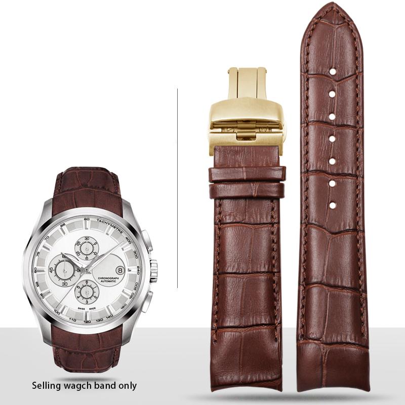 22 мм 23 мм 24 мм Изогнутый Кожаный Ремешок для Часов Для Tissot Часовой Ремень 1853 COUTURIER T035627A T035407A T035439 Мужской Ремешок