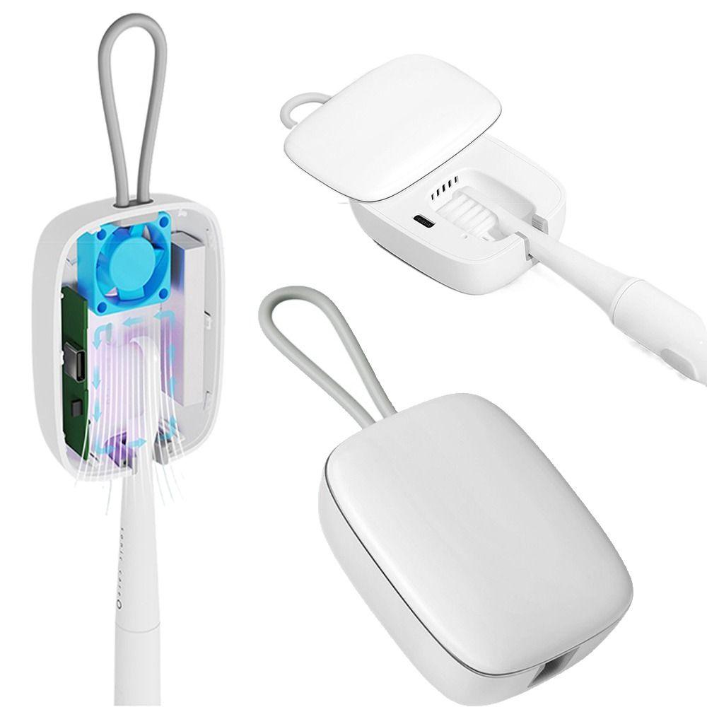 Drying UV Toothbrush Sanitizer with Hanging Rope Smart Sensor Toothbrush Storage Case Jewelry
